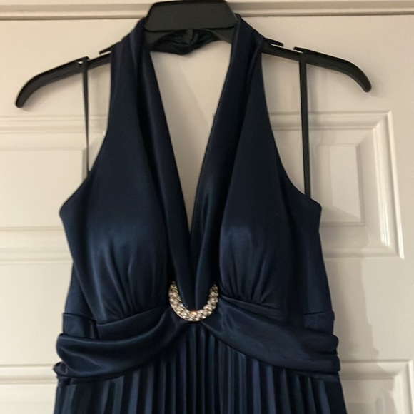 BETSY & ADAM BLUE MAXI LONG FORMAL DRESS SIZE 10 - Picture 2 of 8